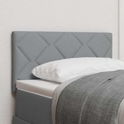vidaXL LED Κεφαλάρι Σχεδιασμού Διαμαντιών Ανοιχτό Γκρι 80 εκ. Ύφασμα