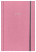 Next ημερολόγιο 2025 fabric ημερήσιο δετό ροζ με λάστιχο 17x25εκ. τμχ.