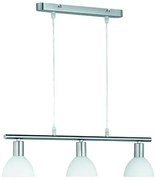 Φωτιστικό Κρεμαστό 61xH120cm Τρίφωτο Ράγα 3xE14 Nickel Mat-Opal White Trio Lighting Dallas R335110307