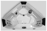 SANITEC A-636 Mini Spa Γωνιακή Μπανιέρα Εξωτερικού Χώρου Ακρυλική με Υδρομασάζ 3 Θέσεων 223X182X76cm