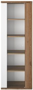 Insi Otello βιτρίνα με μία πόρτα 64x45x178εκ. Helvezia Oak / Λευκό  014.GM71
