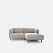 Γωνιακός δεξιός καναπές με ταπετσαρία ανάγλυφης ύφανσης, Victor