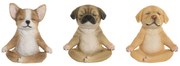 Διακοσμητική Φιγούρα Home ESPRIT Καφέ Σκύλος 14,5 X 9,5 X 16 CM (3 Μονάδες)