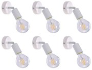Σποτ Οροφής - Τοίχου Soma (Σετ 6Τμχ) 77-8858 20x15cm 1xE27 60W White Homelighting