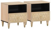 vidaXL Κομοδίνα 2 τεμ. 40 x 33 x 46 εκ. από Μασίφ Ξύλο Μάνγκο