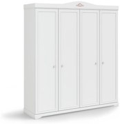 Παιδική  4φυλλη ντουλάπα  RUSTIC WHITE  RU-1002  Cilek