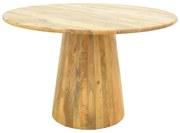 Τραπέζι Rahma I pakoworld μασιφ ξύλο mango 3εκ σε φυσική απόχρωση Φ120x77εκ