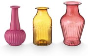 ΣΕΤ ΓΥΑΛΙΝΑ ΔΙΑΚΟΣΜΗΤΙΚΑ ΒΑΖΑ 3 ΤΕΜ. PIP STUDIO - GLASS SMALL 51102051 (ΡΟΖ)