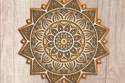 Intra απο ξύλο plywood 3mm-4mm πάχος 3D Layered Mandala – κοπής πολλαπλών επιπέδων Δίασταση 30x30 cm INTRAFABR-14506293