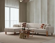 Corner Sofa-Bed Lyke Left - Cream Cream