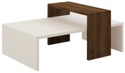 Τραπέζι Σαλονιού Glow 835PUQ2817 80x50x31,8cm White-Walnut