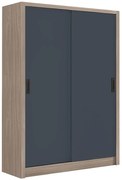 Ντουλάπα Δίφυλλη - Συρόμενη Vanity Ε7354,1 120x60x200cm Anthracite-Walnut Δίφυλλη