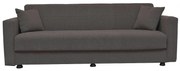 Καναπές Κρεβάτι ArteLibre AMETHYST Τριθέσιος Σκούρο Γκρι 214x78x78cm Arte-14210135