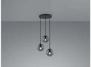 Κρεμαστό Φωτιστικό Οροφής 3xE14 28W IP20 Balini 308590342 Trio Lighting-308590342-Ανθρακί 308590342