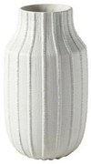 Βάζο Ραβδωτό Μεγάλο NFU236 29,5cm White Espiel Ceramic