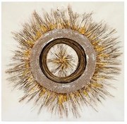 ΠΙΝΑΚΑΣ ΣΕ ΚΑΜΒΑ Fylliana FL0622 ΜΠΕΖ-ΚΑΦΕ-ΚΙΤΡΙΝΟ 80x3x80εκ 108-225-068