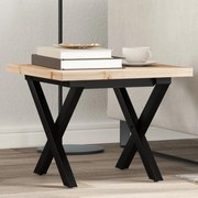 vidaXL Τραπεζάκι Σαλονιού Πλαίσιο X Μασίφ Πεύκο/Ατσάλι