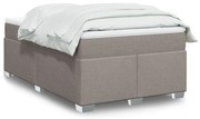 Κρεβάτι Boxspring με Στρώμα Taupe 120x190 εκ. Υφασμάτινο - Μπεζ-Γκρι