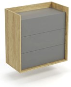 MOBIUS chest 3S color: hikora oak/grey DIOMMI V-PL-MOBIUS-KOMODA_3S-SZARY