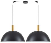 Φωτιστικό Οροφής Adept Tube 77-8595 Φ50x31,5cm 2xE27 60W Black-Gold Homelighting