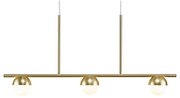 Φωτιστικό Οροφής - Ράγα Contina 3 2010953035 G9 5W 90x41,3cm Brass Nordlux