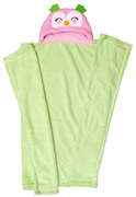 Κουβέρτα Βρεφική Fleece Με Κουκούλα 87 Green Viopros Αγκαλιάς Πολυέστερ