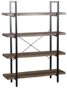 Βιβλιοθήκη Brick-Urban 24-0604 105x32x140cm Walnut-Black