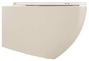 Λεκάνη Κρεμαστή Προβολή 53 εκ. Rimless Χρώμα Ivory Matt με κάλυμμα βακελίτη Αποσπώμενο Soft Close Bianco Ceramica Lenta Color 381600C-311