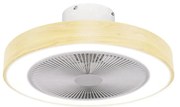 Ανεμιστήρας Οροφής Halo Flow 15W Με CCT LED Φωτισμό 45W Τηλεχειριστήριο Όψη Ξύλο 50cm Estia 06-30179
