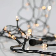 Eurolamp Σειρά 100 LED Διαμαντάκι Θερμό Λευκό Σταθερά 10m Πράσινο Καλώδιο IP44 Επεκτεινόμενα 600-11901
