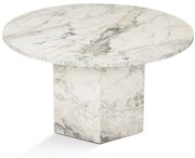 Τραπέζι Σαλονιού Nova 262ARD1103 80x80x40cm Marble Effect White