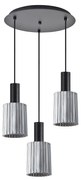 Φωτιστικό Οροφής  SE21-BL-4-3BL-GL1 ADEPT TUBE Black Pendant Smoked Glass+ - 51W - 100W - 77-8487