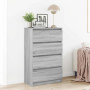 vidaXL Συρταριέρα Γκρι Sonoma 60x35x98,5 εκ. από Επεξεργασμένο Ξύλο