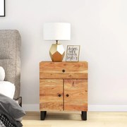vidaXL Κομοδίνο 50 x 33 x 60 εκ. Μασίφ Ξύλο Ακακίας &amp; Επεξεργ. Ξύλο