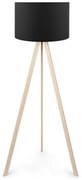 Φωτιστικό Δαπέδου Rosling Mdf- Ύφασμα Pvc Φυσικό 38x21x140εκ Megapap GP029-0001,5 Μαύρο