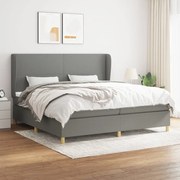 ΚΡΕΒΑΤΙ BOXSPRING ΜΕ ΣΤΡΩΜΑ ΣΚΟΥΡΟ ΓΚΡΙ 200X200 ΕΚ. ΥΦΑΣΜΑΤΙΝΟ 3128390