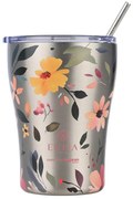 Ποτήρι - Θερμός Με Καλαμάκι Silver Botanic Save The Aegean 01-31787 350ml Silver-Multi Estia