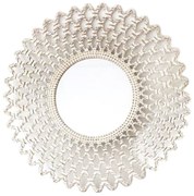 Τοίχο καθρέφτη DKD Home Decor Κρυστάλλινο Λευκό Ξύλο MDF Μαρινάτος (90 x 2,5 x 90 cm)