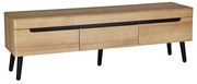 GRIF TV STAND ΦΥΣΙΚΟ ΜΑΥΡΟ 160x40xH50cm