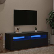 vidaXL Έπιπλο Τηλεόρασης με LED Μαύρο 120x35x40 εκ.