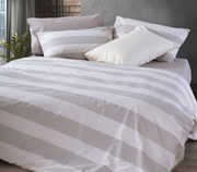 Σετ Σεντονια Βαμβακερα Μονα Casual Stripe 170X270  - Εκρού - Nef-Nef Homeware