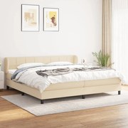 ΚΡΕΒΑΤΙ BOXSPRING ΜΕ ΣΤΡΩΜΑ ΚΡΕΜ 200X200 ΕΚ. ΥΦΑΣΜΑΤΙΝΟ 3126274