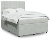 ΚΡΕΒΑΤΙ BOXSPRING ΜΕ ΣΤΡΩΜΑ ΑΝΟΙΧΤΟ ΓΚΡΙ 140X200 ΕΚ. ΒΕΛΟΥΔΙΝΟ 3294658