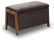 DALI ΣΚΑΜΠΟ VELVET BROWN ΜΕ ΑΠΟΘ. ΧΩΡΟ 75X42X44εκ. ZITA PLUS 75X42X44εκ.