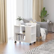 Τραπέζι Βοηθητικό Λευκό 70 x 35 x 55 εκ. από Επεξεργασμένο Ξύλο 802120