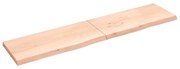 vidaXL Ράφι Τοίχου 220x50x(2-6) εκ. από Ακατέργαστο Μασίφ Ξύλο Δρυός