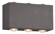 Φωτιστικό Επίτοιχο Trio Lighting CLYDE 240760142 Ανθρακί (Anthracite) 3000K