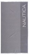 Πετσέτα Θαλάσσης - Παρεό Nau Stripe Grey Nef-Nef Θαλάσσης 90x170cm 100% Cotton
