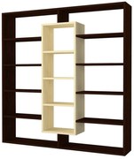 Βιβλιοθήκη Ample 731WAT3609 125x22x135,7cm Wenge-Natural