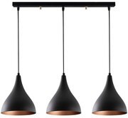 Φωτιστικό Οροφής - Ράγα Berceste 525NOR1638 72x118cm 3xE27 40W Black Opviq